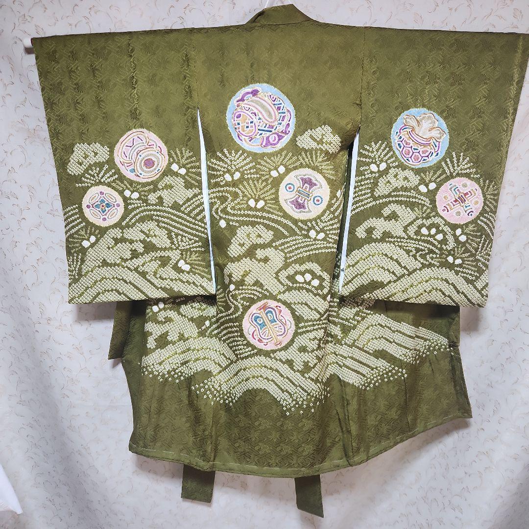 #9-020 (保管品) 正絹 男児 お宮参り きもの