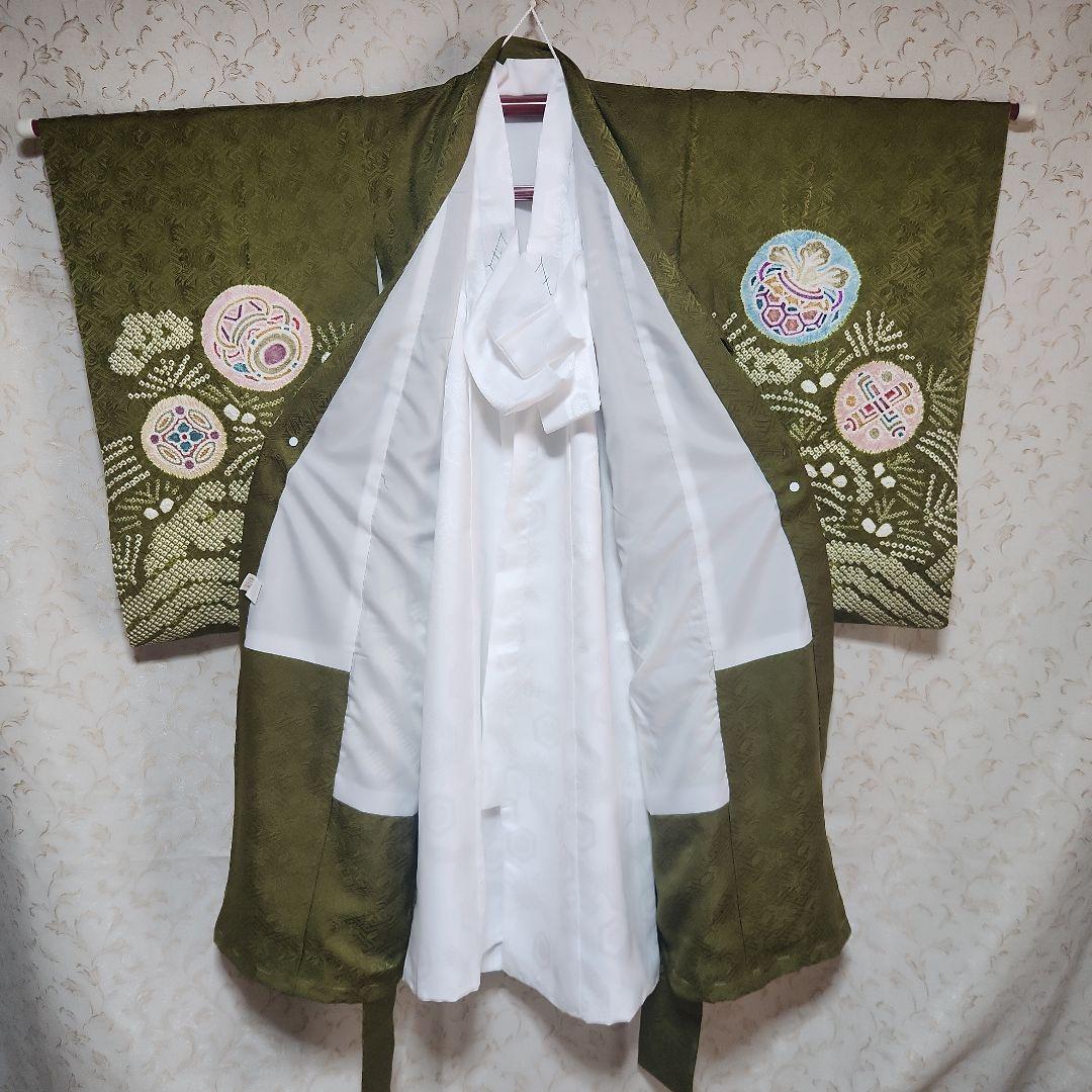 #9-020 (保管品) 正絹 男児 お宮参り きもの