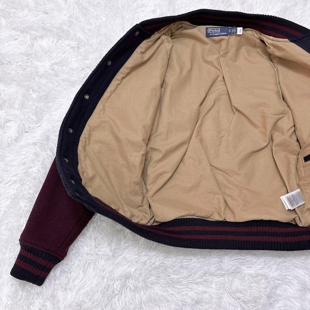 【美品】POLO RALPH LAUREN レターマンジャケット ワッペン 刺繍