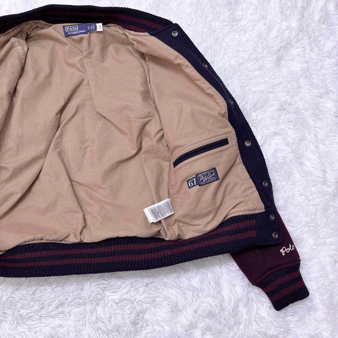 【美品】POLO RALPH LAUREN レターマンジャケット ワッペン 刺繍