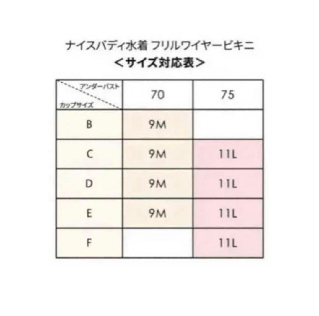 PEACH JOHN ナイスバディ水着　フリルワイヤービキニ サイズ : L