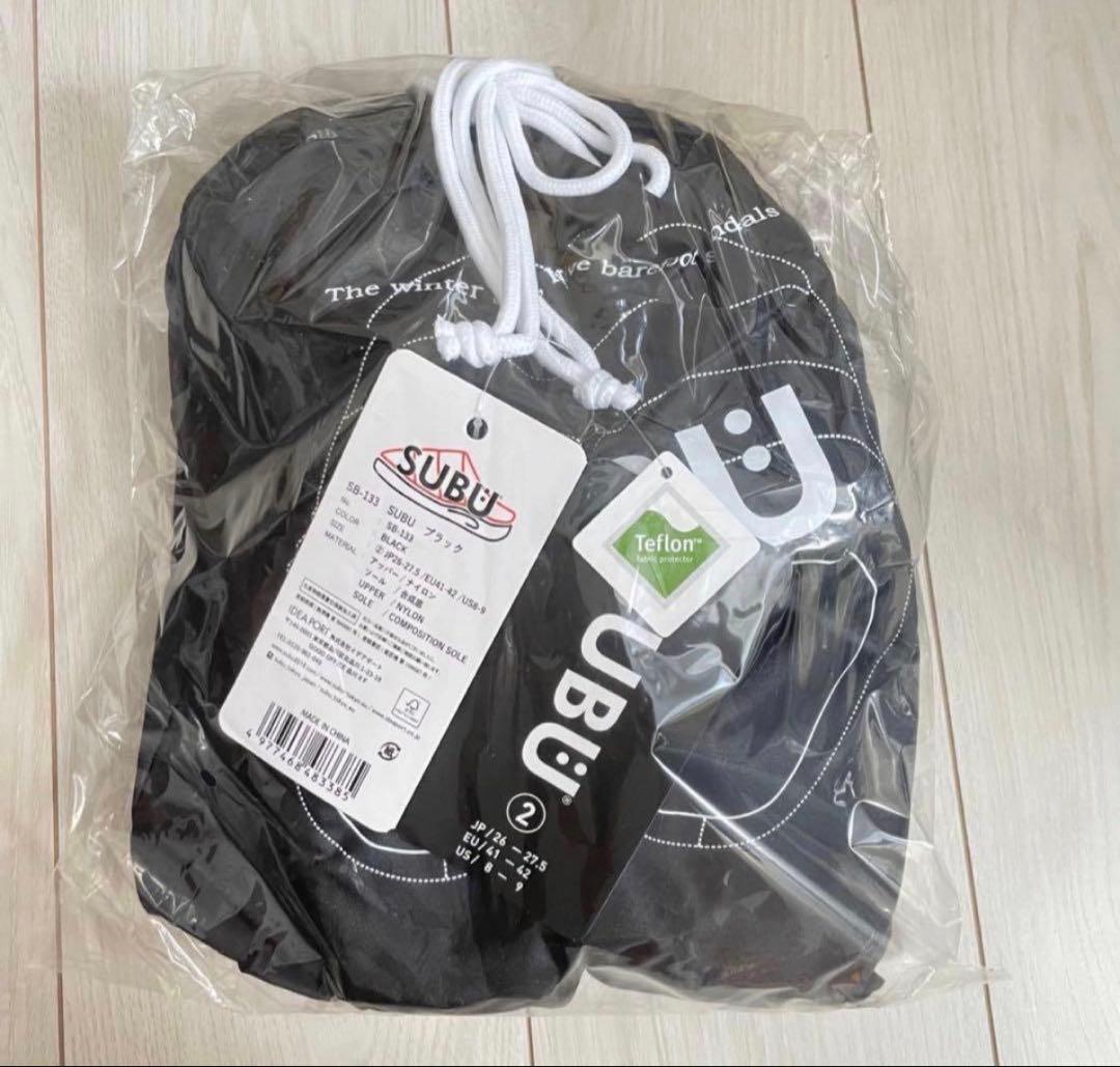 SUBU ブラック サンダル サイズ2 (26-27.5cm)