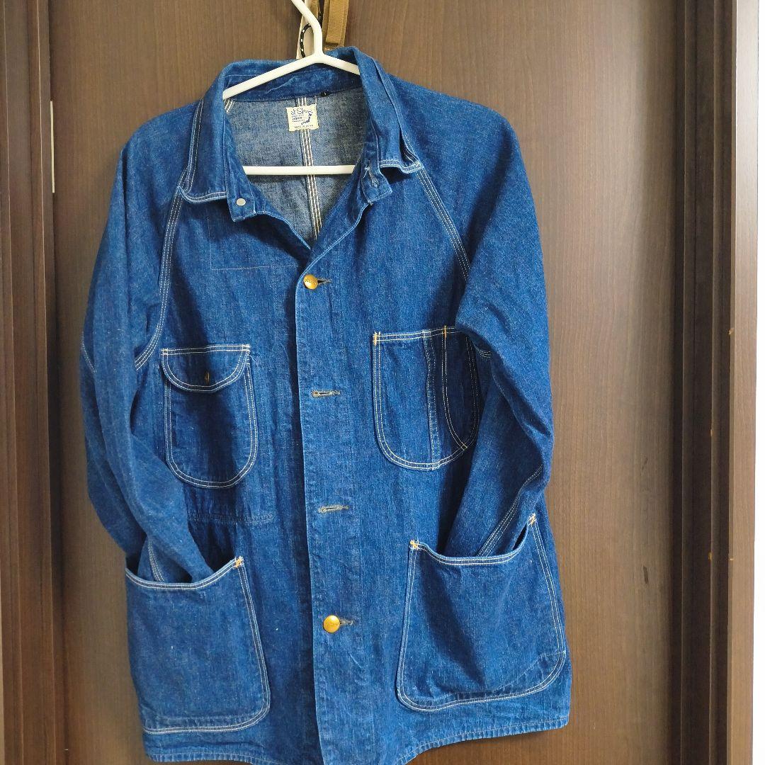 オアスロウ　 デニムカバーオール 青