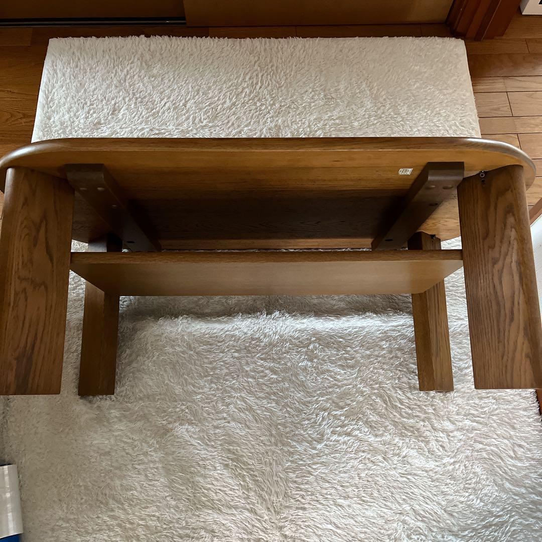 ベストセラー】浜本工芸 リビングテーブル 天然木 ナラ材 110cm 2段