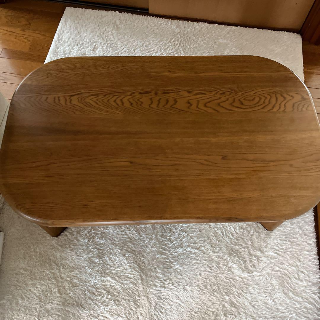 ベストセラー】浜本工芸 リビングテーブル 天然木 ナラ材 110cm 2段