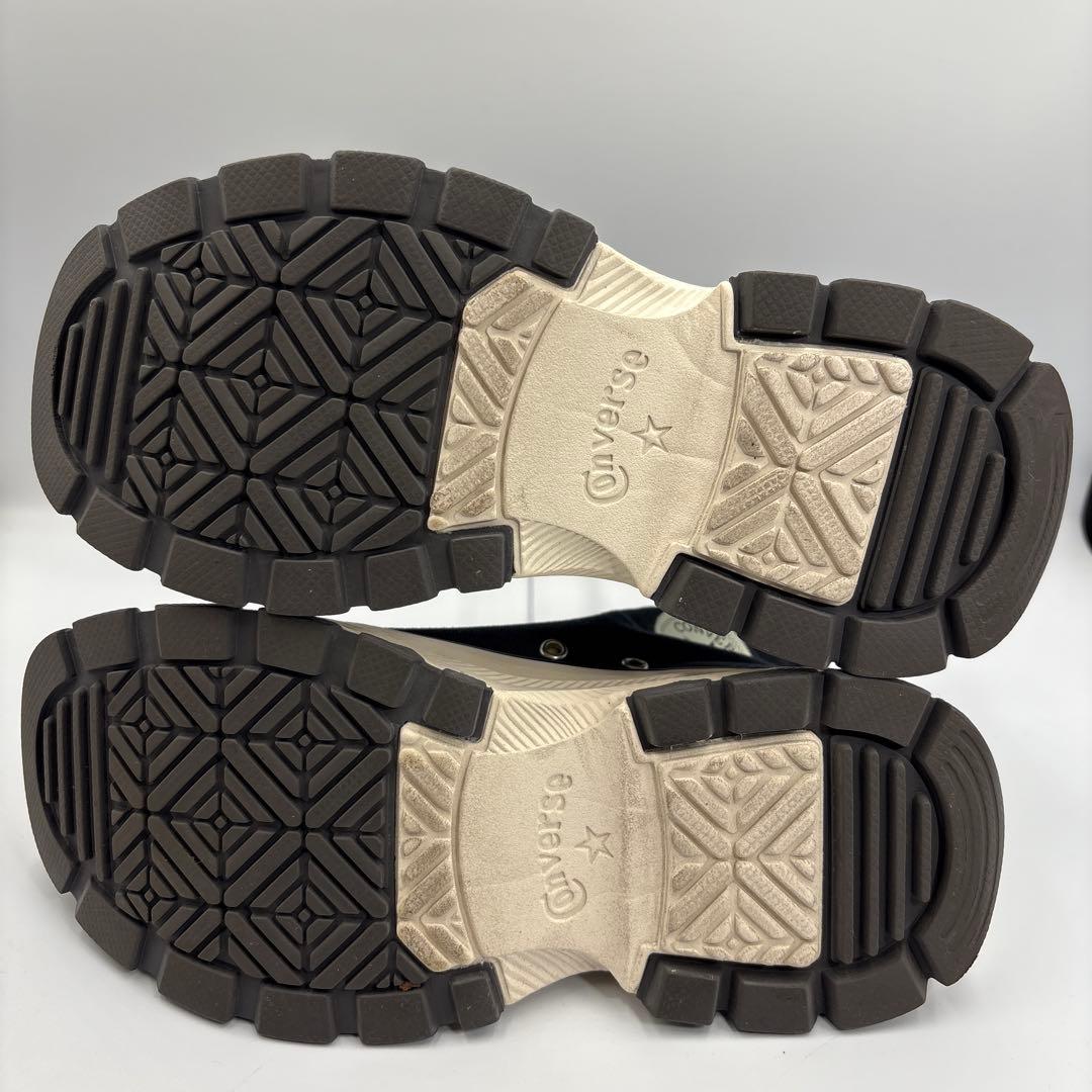 極美品 コンバース オールスター トレックウェーブ ジップ　厚底 ブラック