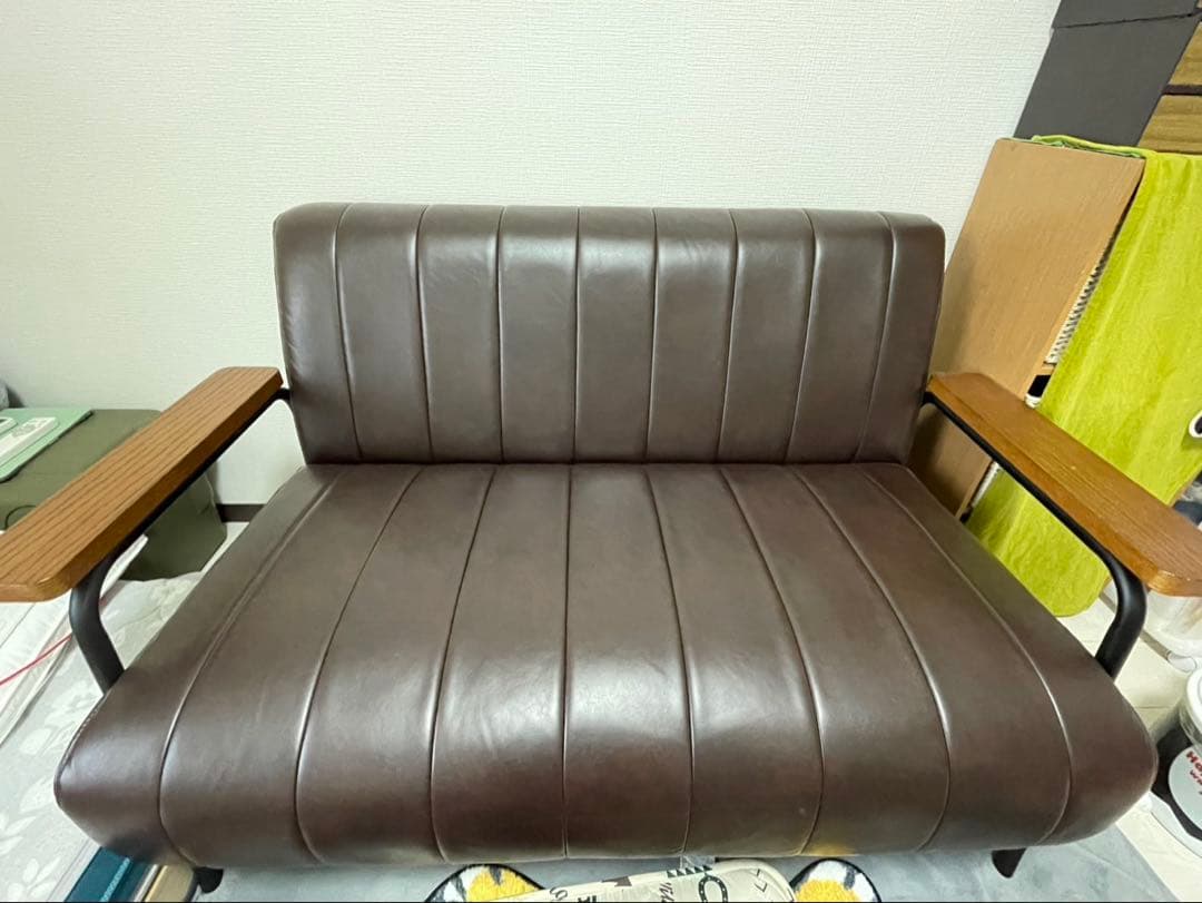 【Sky】ブラウン 2人掛けソファ