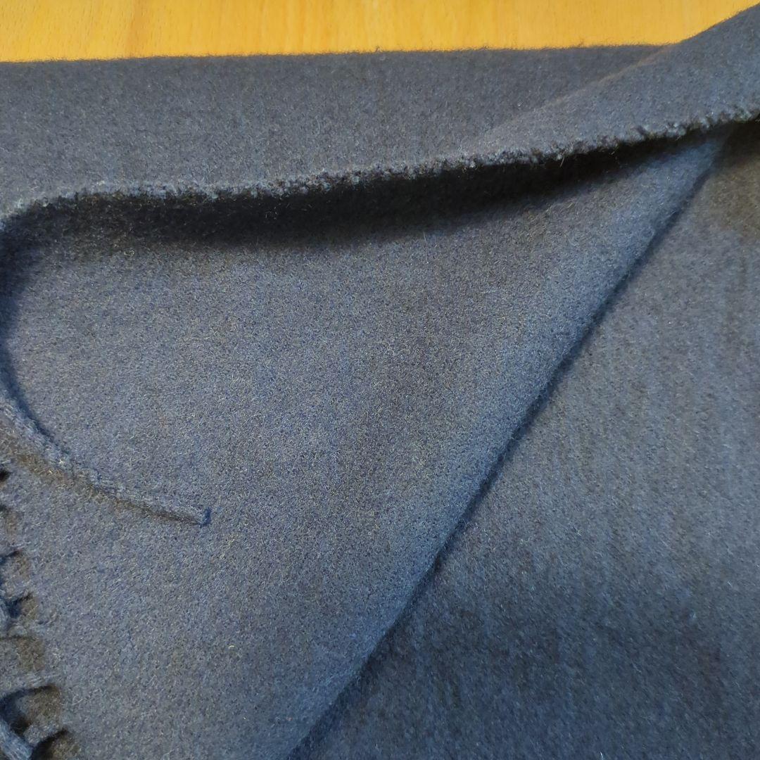 ジョンストンズ100%カシミヤ マフラー ネイビー　180×70　大判　ストール