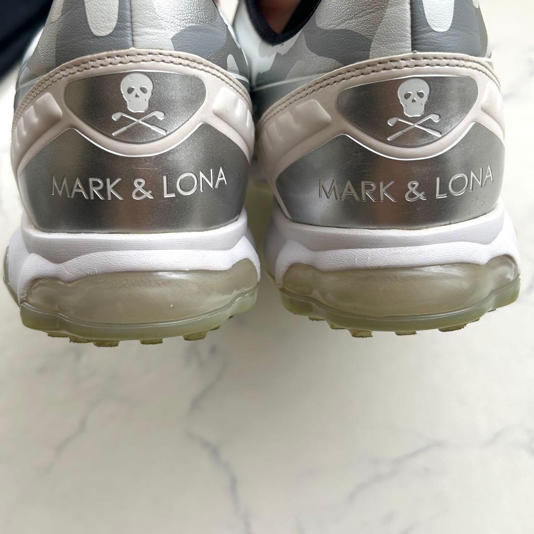 スーパーBマークアンドロナ アシックス ゴルフシューズ シルバー 靴