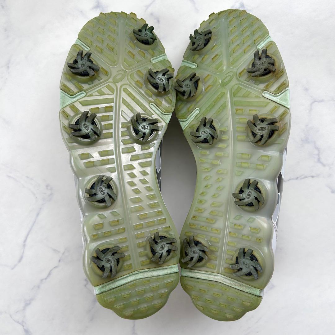 スーパーBマークアンドロナ アシックス ゴルフシューズ シルバー 靴