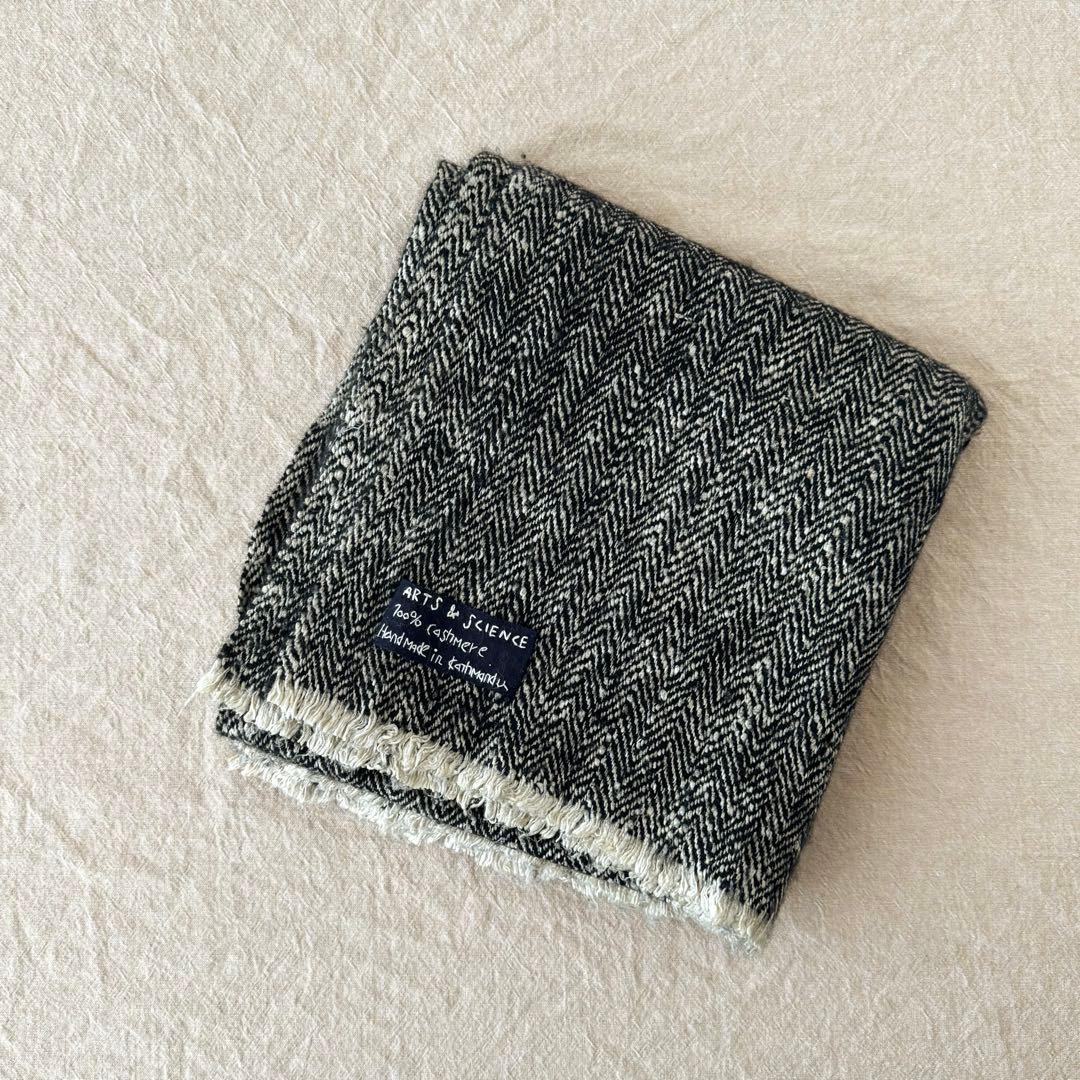 ARTS&SCIENCE Fringe shawl カシミヤ フリンジショール