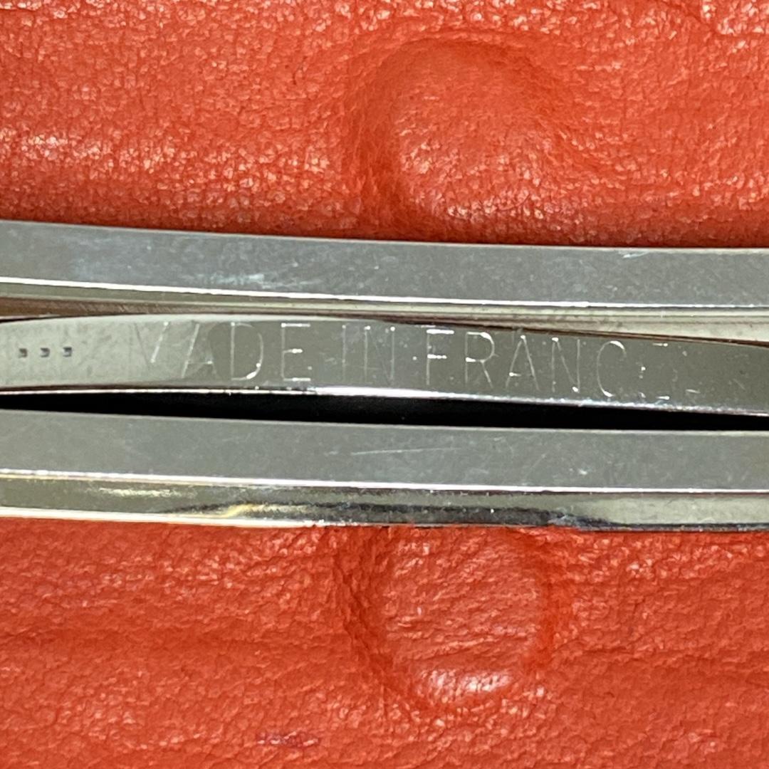 シャネル ココマーク バレッタ ヘアークリップ オレンジ朱色