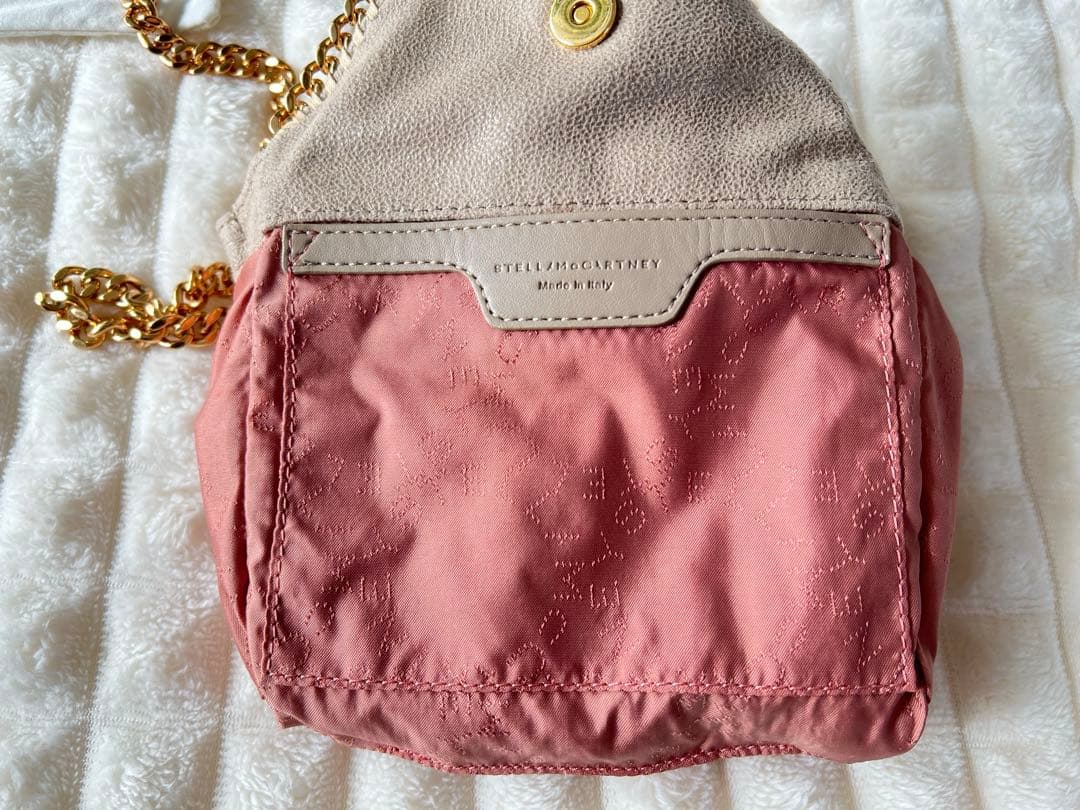 美品★ステラマッカートニー　ファラベラ　タイニー　ベージュ×ゴールド