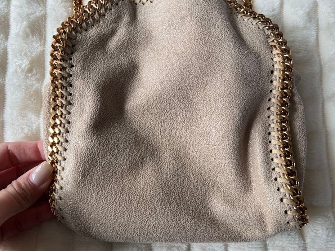 美品★ステラマッカートニー　ファラベラ　タイニー　ベージュ×ゴールド