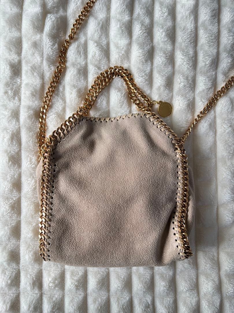 美品★ステラマッカートニー　ファラベラ　タイニー　ベージュ×ゴールド