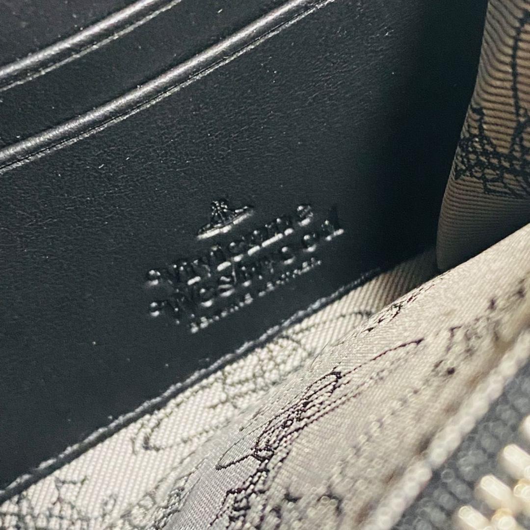 vivienne westwood チェック柄 ラウンドファスナー長財布