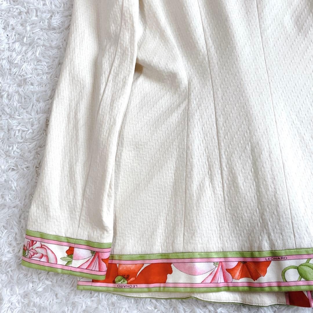 ラ*ン様 レオナール✨テーラードジャケット ダブルブレスト 金ボタン トリム 花