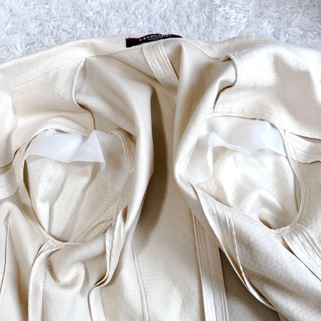 ラ*ン様 レオナール✨テーラードジャケット ダブルブレスト 金ボタン トリム 花