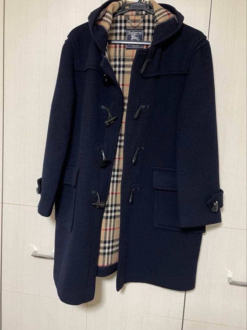 超希少 BURBERRY 丸善 別注　ダッフルコート　ノバチェック　ネイビー