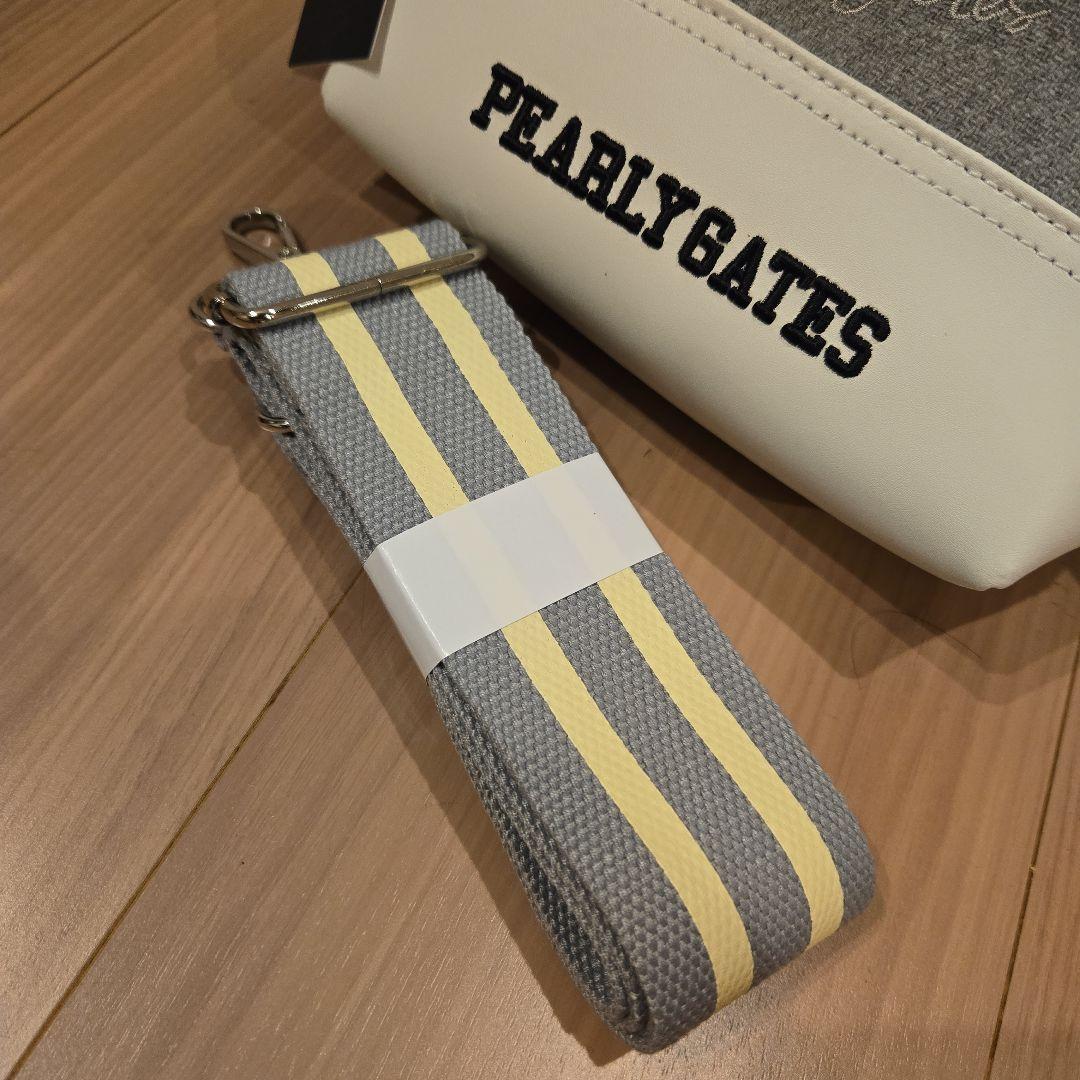 【セール】PEARLY GATES クラッチバッグ グレー/ホワイト