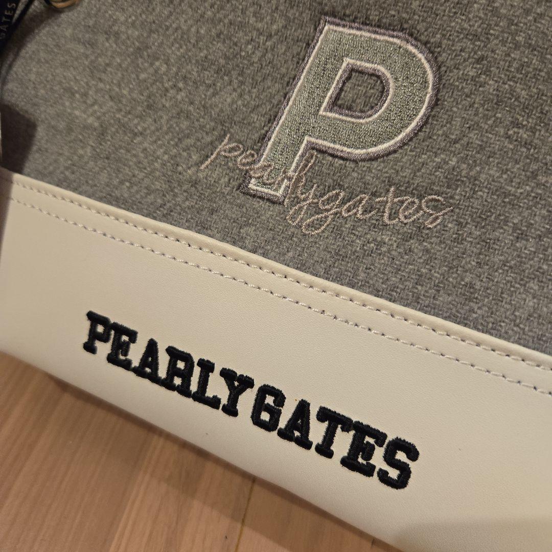 【セール】PEARLY GATES クラッチバッグ グレー/ホワイト