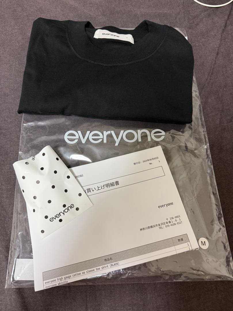 トップス everyone high-gauge no sleeve tee shirt