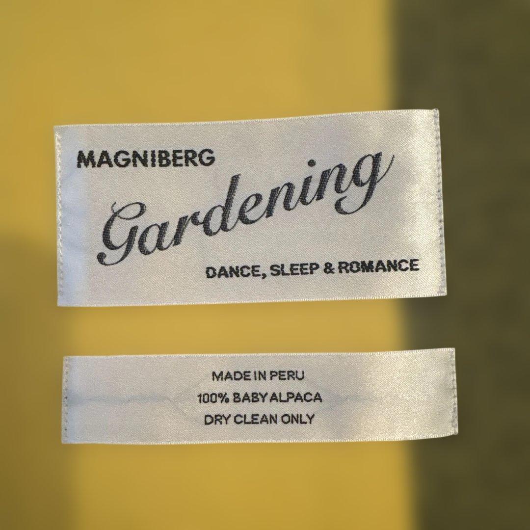 MAGNIBERG マグニバーグ　マフラー　チェック　イエロー　ベビーアルパカ