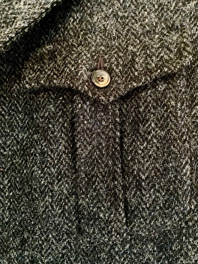 値下げ中　断捨離45r ウールツイードジャケット　ヘリンボーン