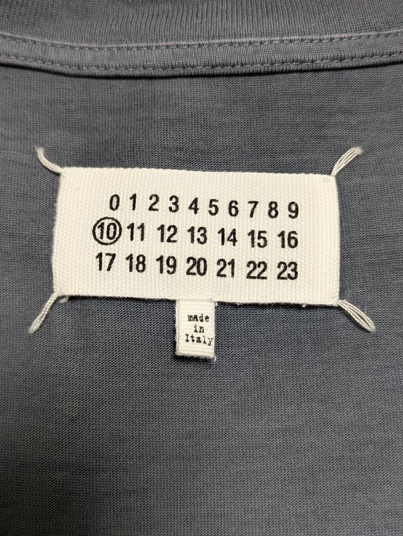 メゾンマルジェラ 反転ロゴ 4ステッチ オーバーサイズ Tシャツ 46 グレー