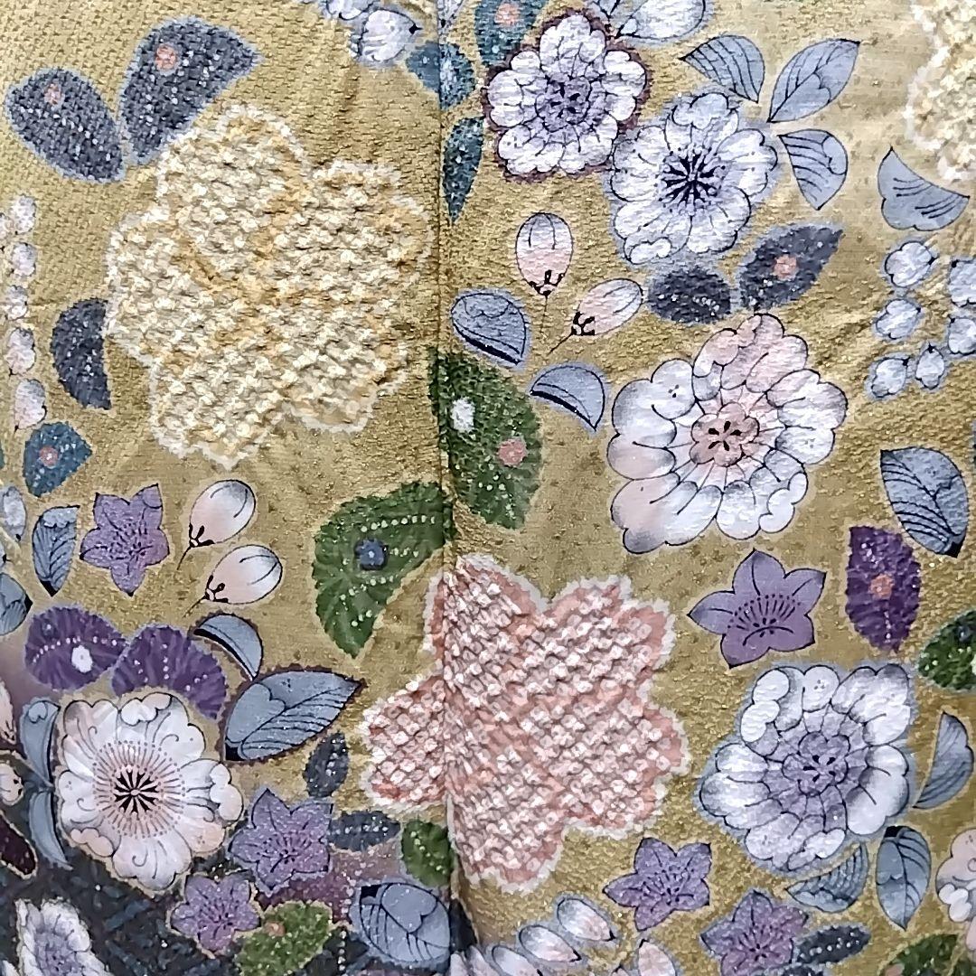 辻ケ花 辻が花 金通し 絞り 辻ヶ花 セット 訪問着 染め分け 袋帯