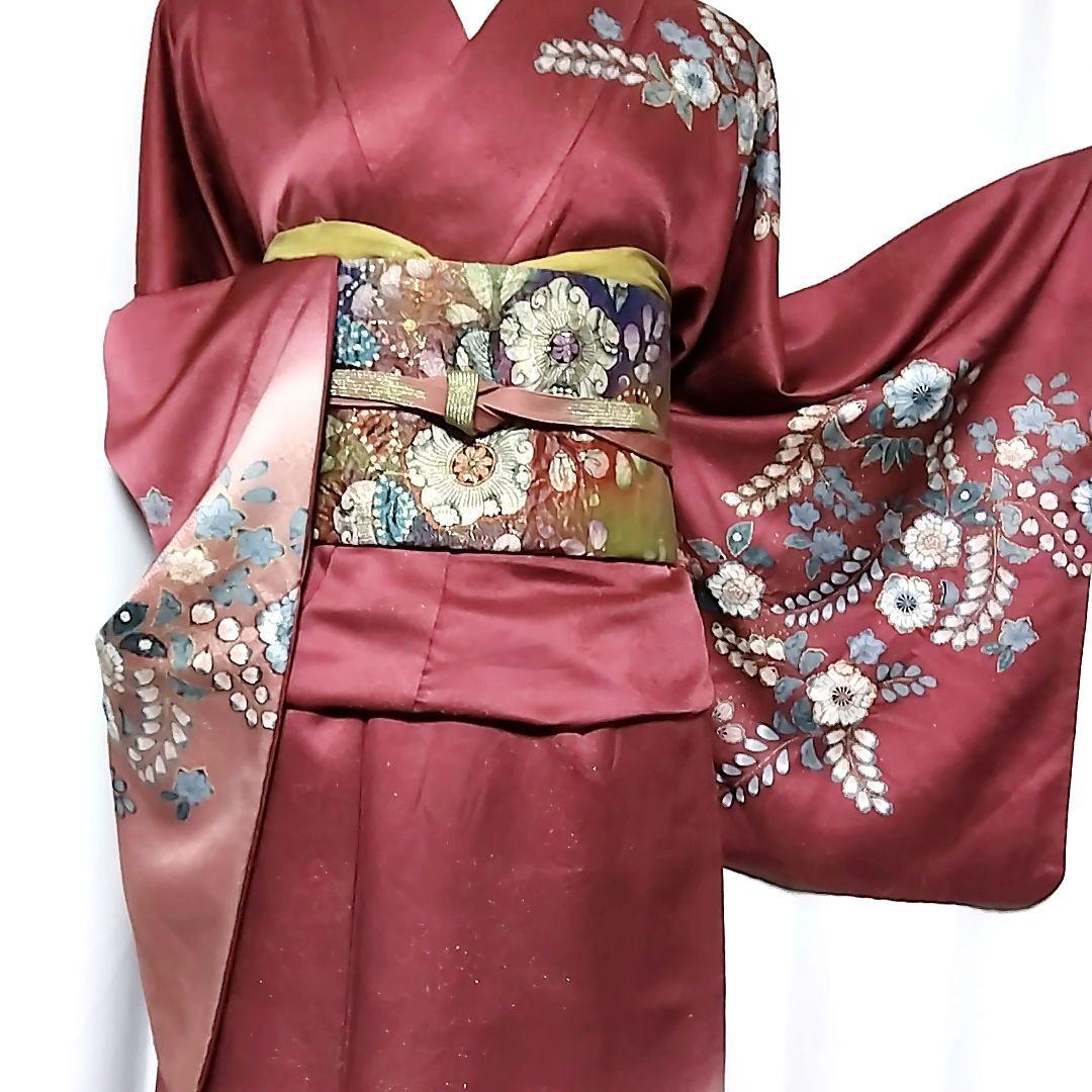 辻ケ花 辻が花 金通し 絞り 辻ヶ花 セット 訪問着 染め分け 袋帯