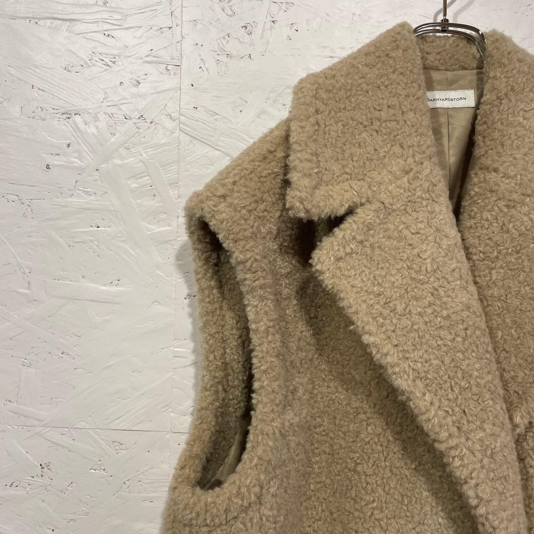 【BARNYARDSTORM】ボアロングベスト　プードルファー　1