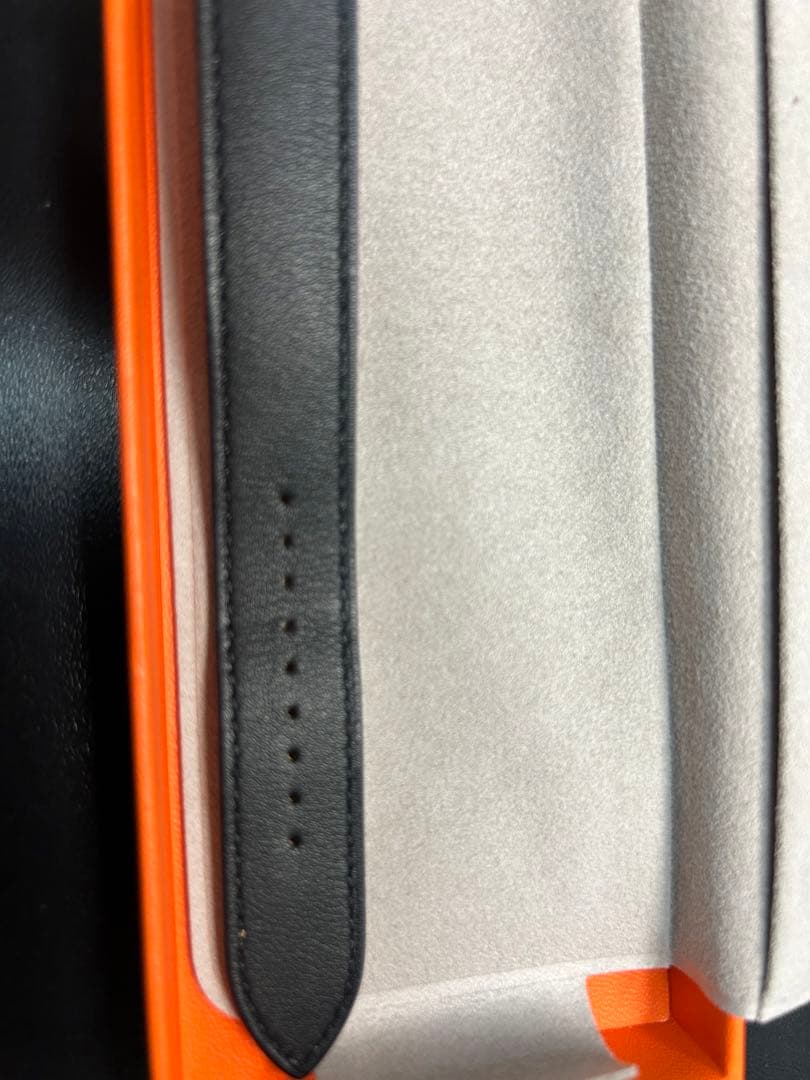 アップルウォッチ　エルメス　お値下げ！　バンド　レザー　ドゥブル　ブラック