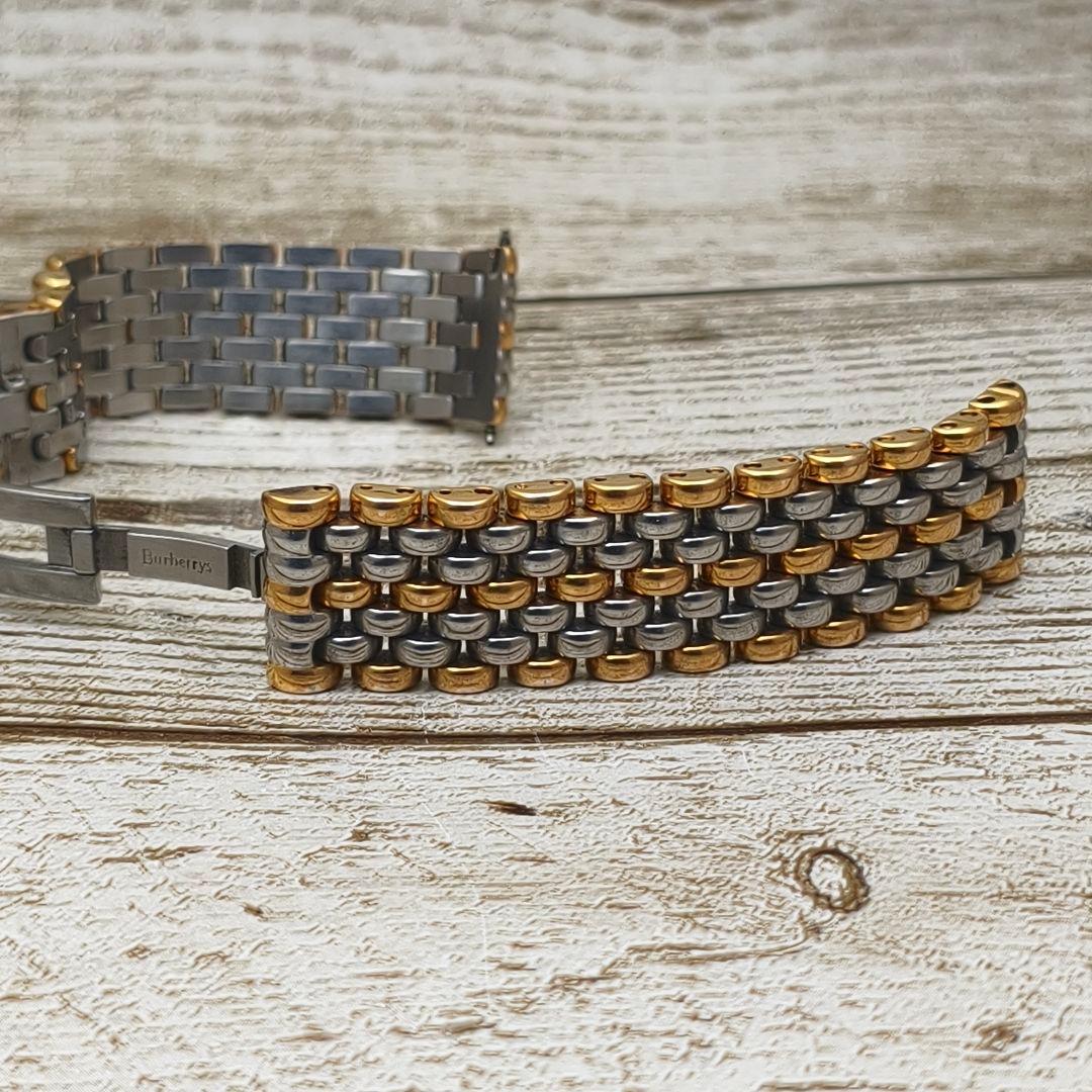 腕時計のバンド 　バーバリー LONDON　ステンレス　金銀コンビ　17.5MM
