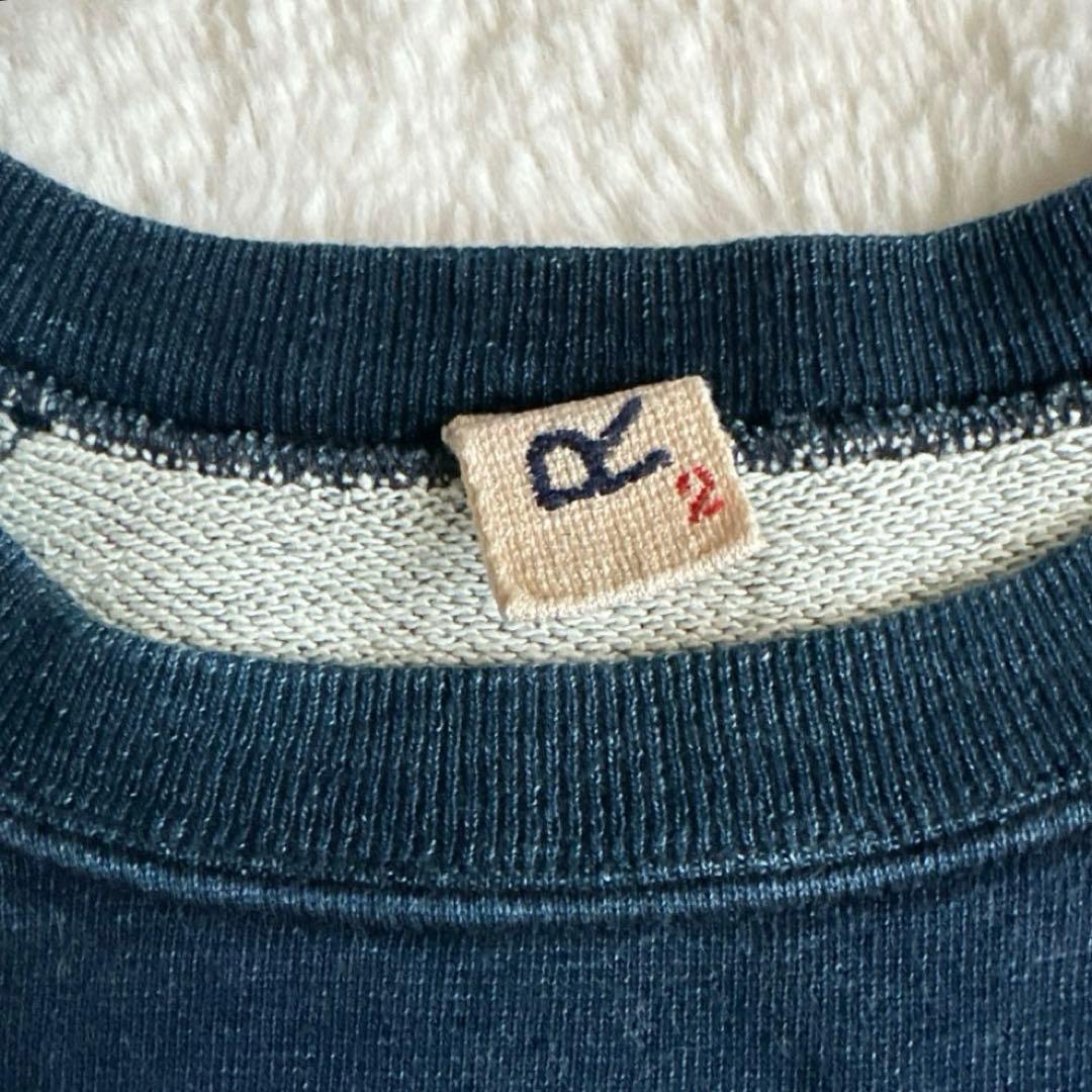 極美品☆45R 45rpm Indigo L/S スウェット R刺繍 2