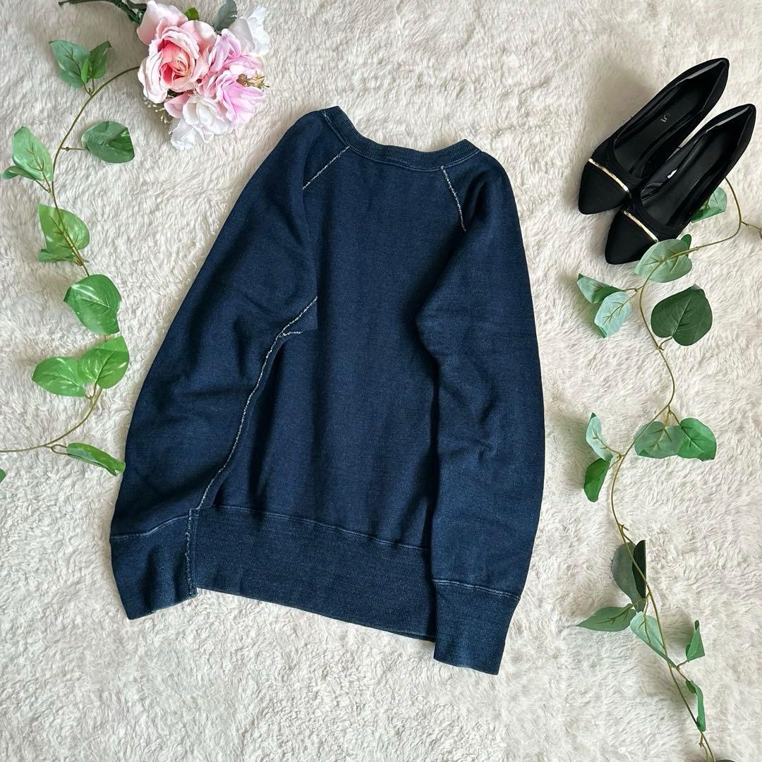 極美品☆45R 45rpm Indigo L/S スウェット R刺繍 2