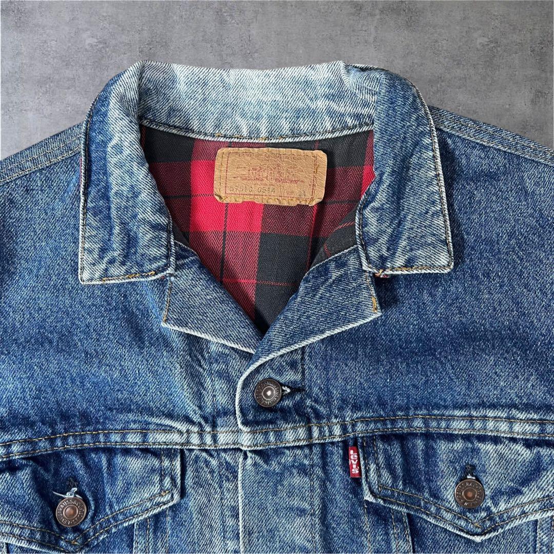 トムヤムクン。様 【Levi’s】80s 裏地チェックネル デニムジャケット