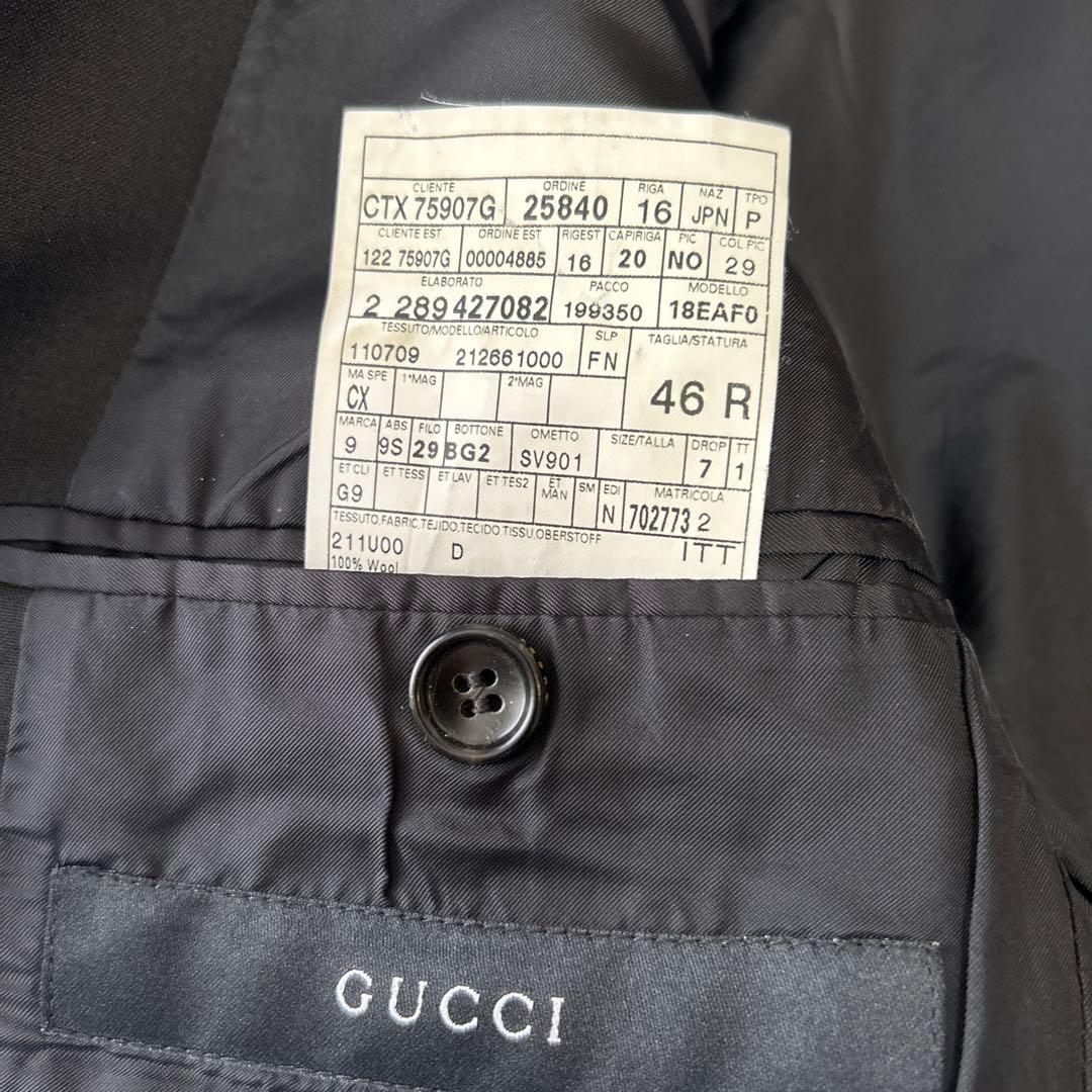 GUCCI ブラックスーツ サイズ46