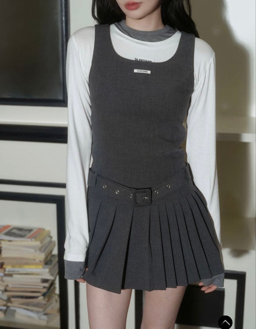 ワンピース silentand asymmetry pleats grace dress