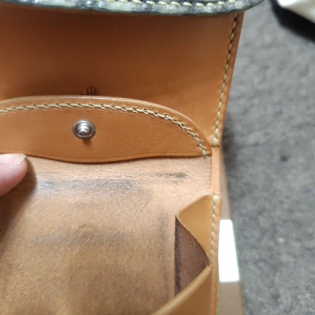 n*u様 W5 墨染クロコダイル ショートウォレット