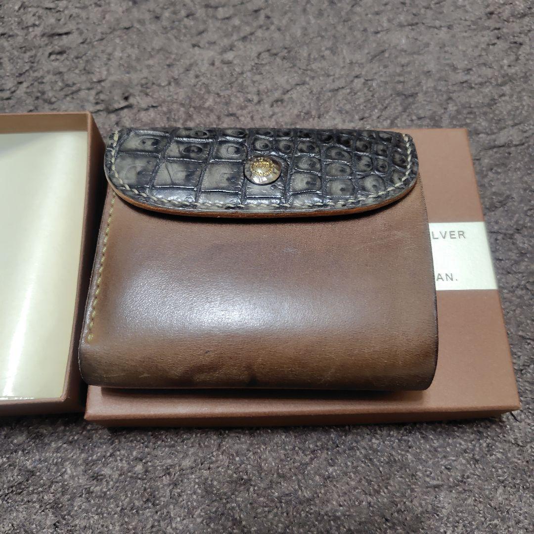 n*u様 W5 墨染クロコダイル ショートウォレット