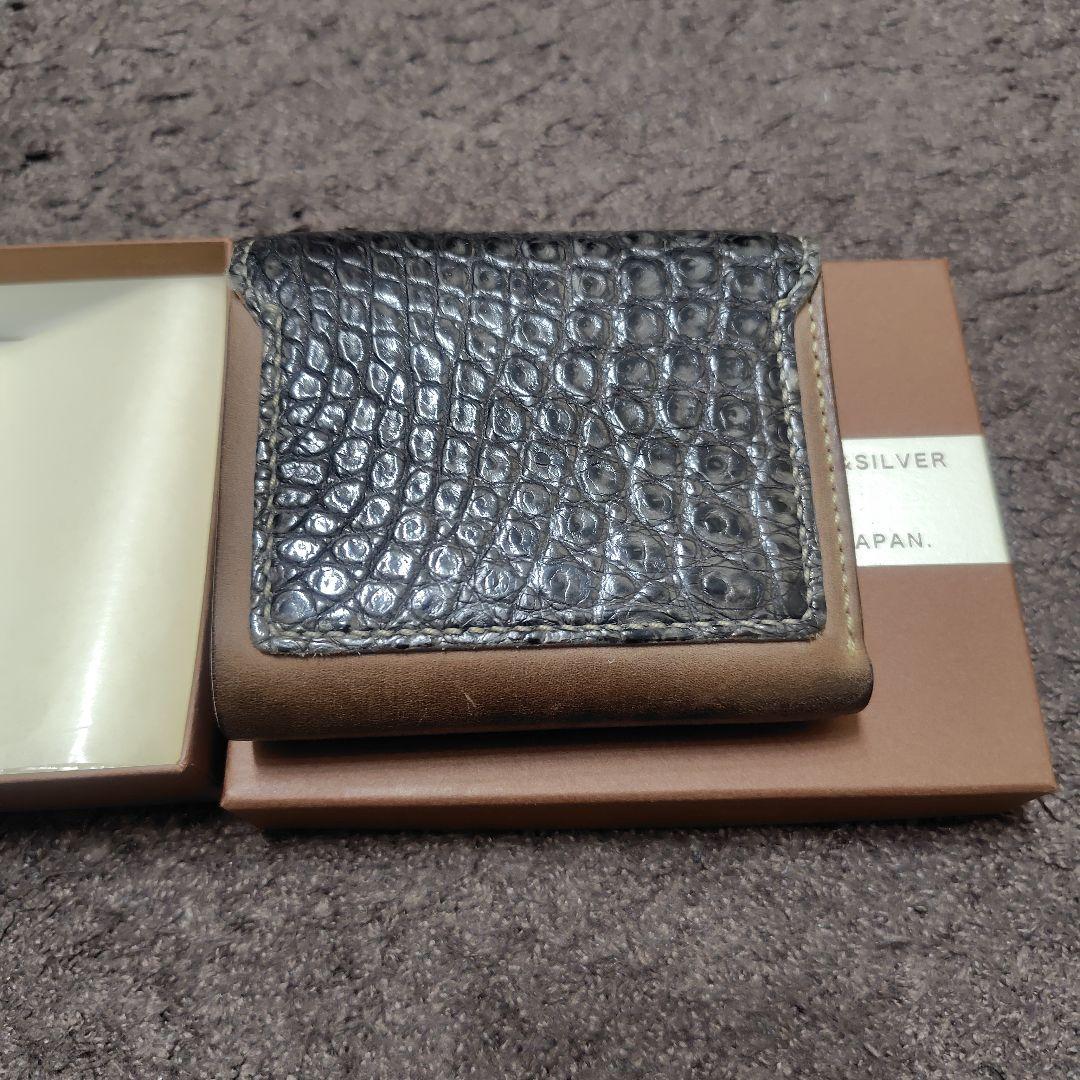 n*u様 W5 墨染クロコダイル ショートウォレット