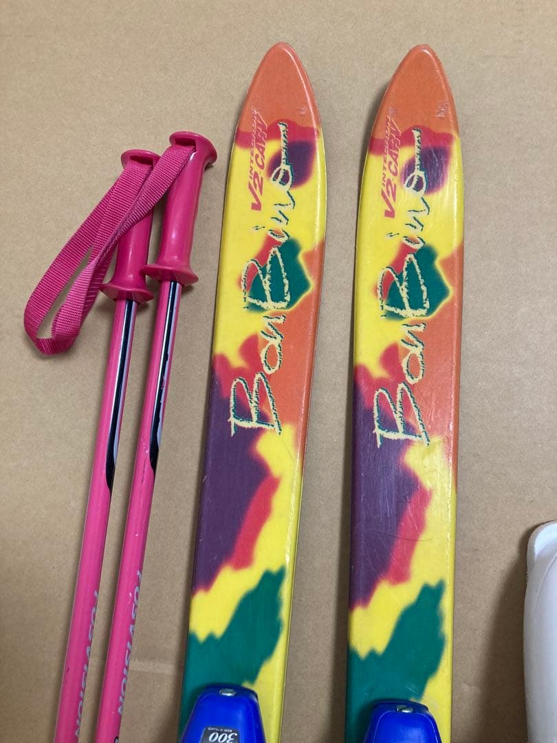 サロモン　キッズ用　スキー板100cm ブーツ19cm ストック80cm セット