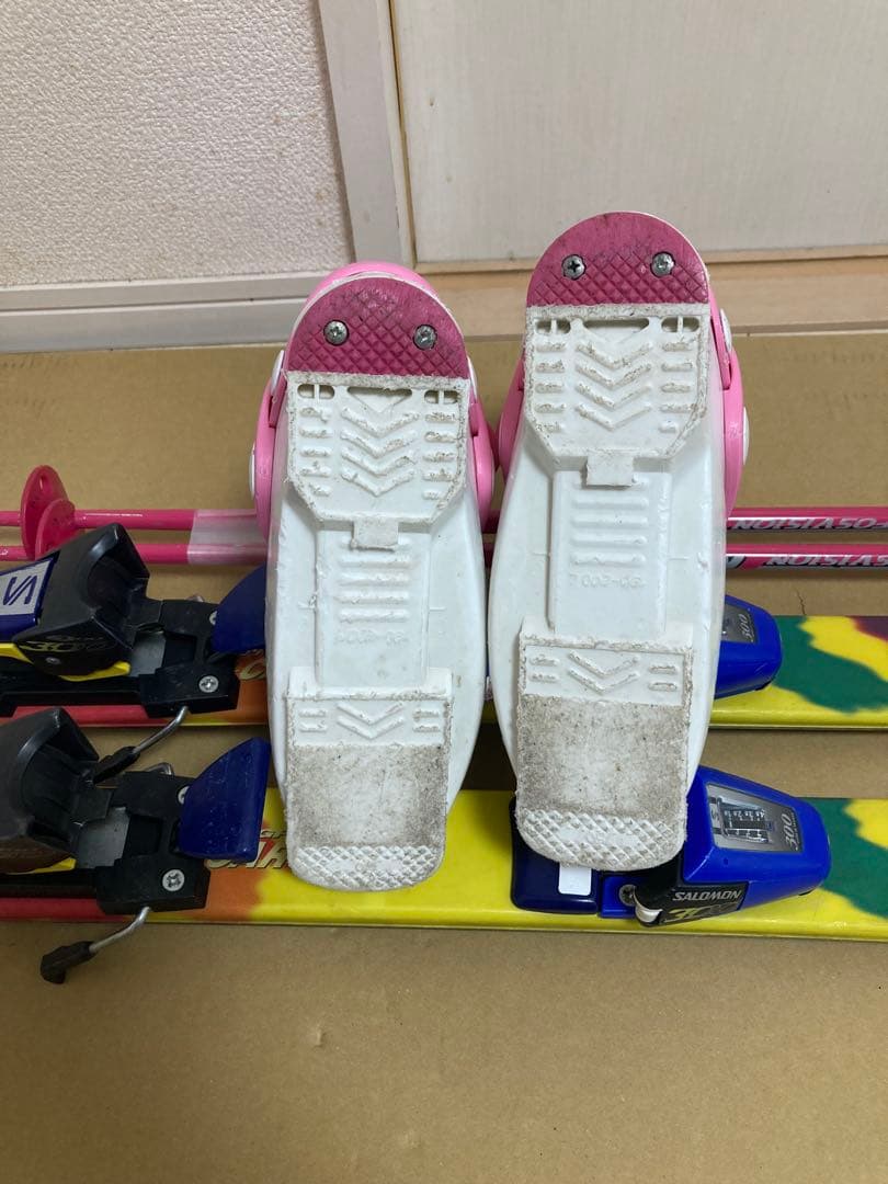 サロモン　キッズ用　スキー板100cm ブーツ19cm ストック80cm セット