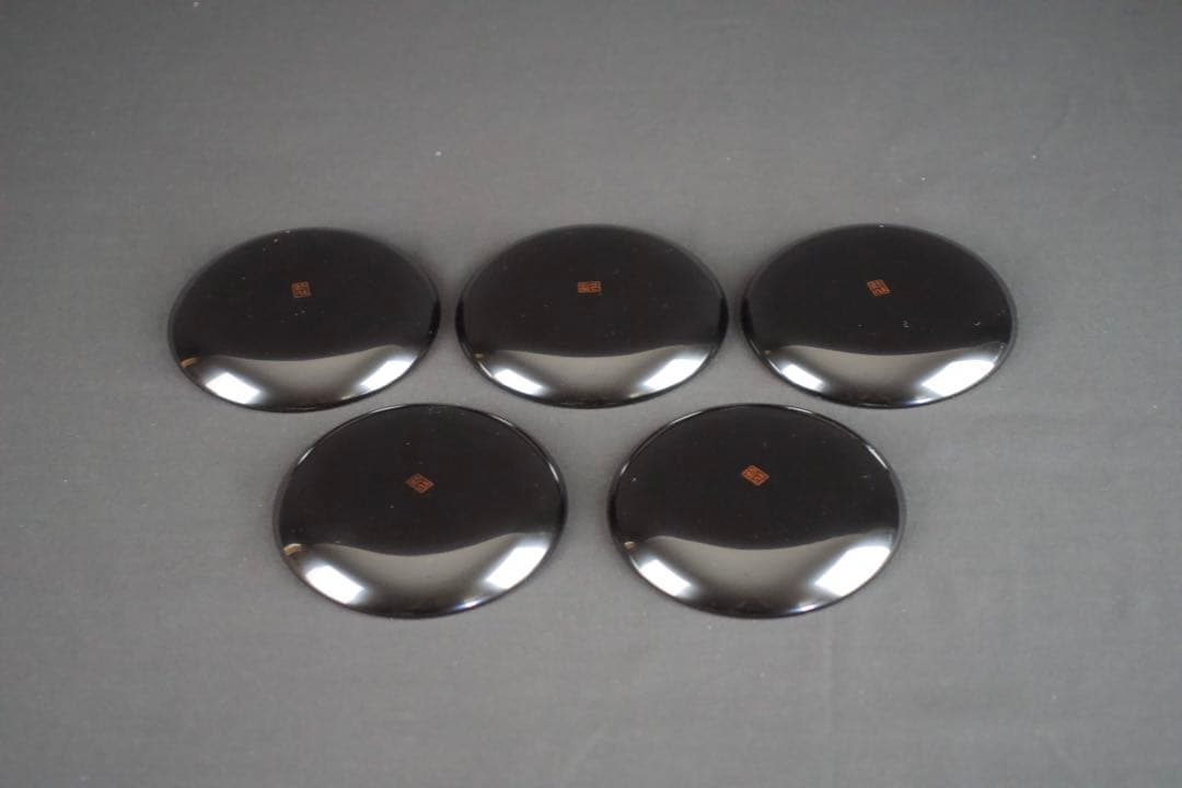 【8月31日まで】輪島塗 蘭沈金 銘々皿 5客 わじま 龍 作