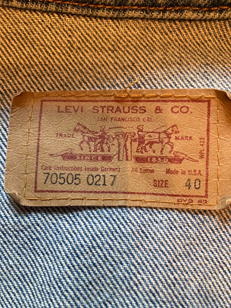 上*磨様 Levi's リーバイス 70505 USA製 デニムジャケット 40