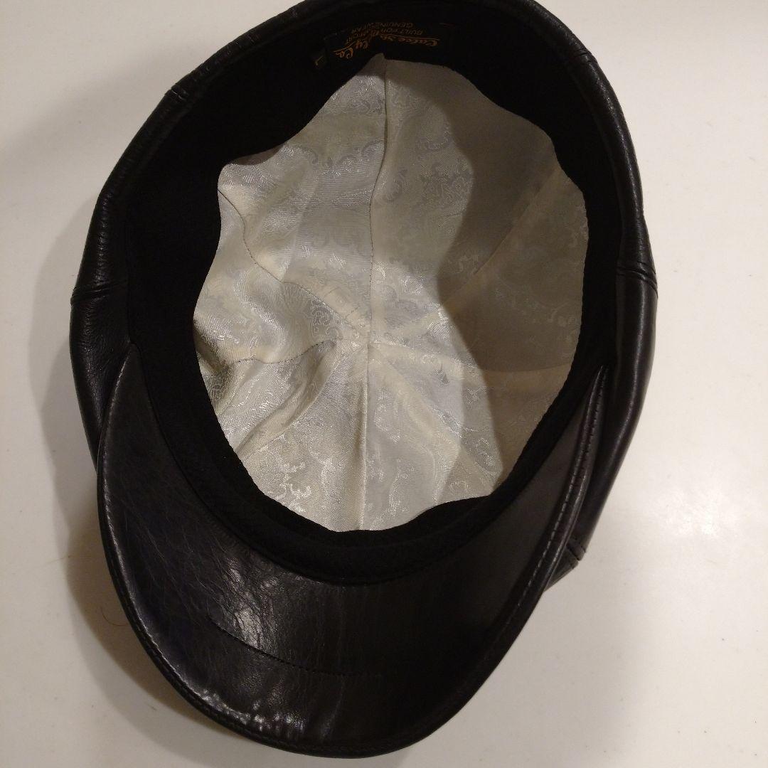 Calee レザー キャスケット　ブラック