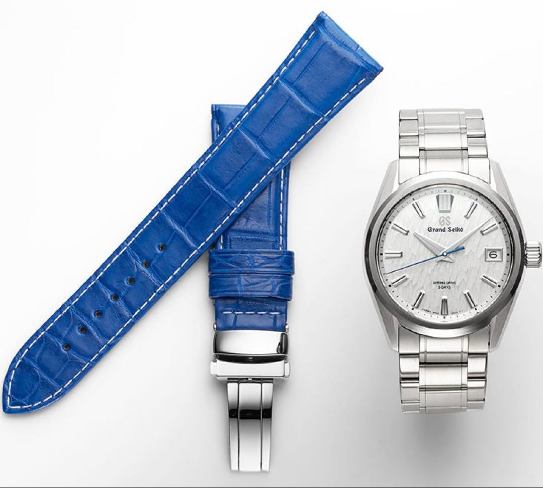 Grand Seiko レザーストラップ 青　市川海老蔵セレクト　22mm