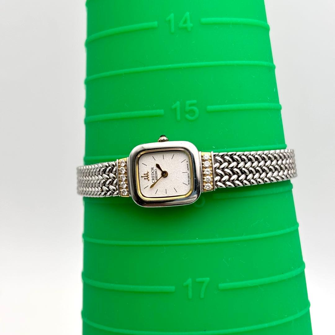 クレドール CREDOR セイコー ダイヤ 18K レディース 腕時計 美品