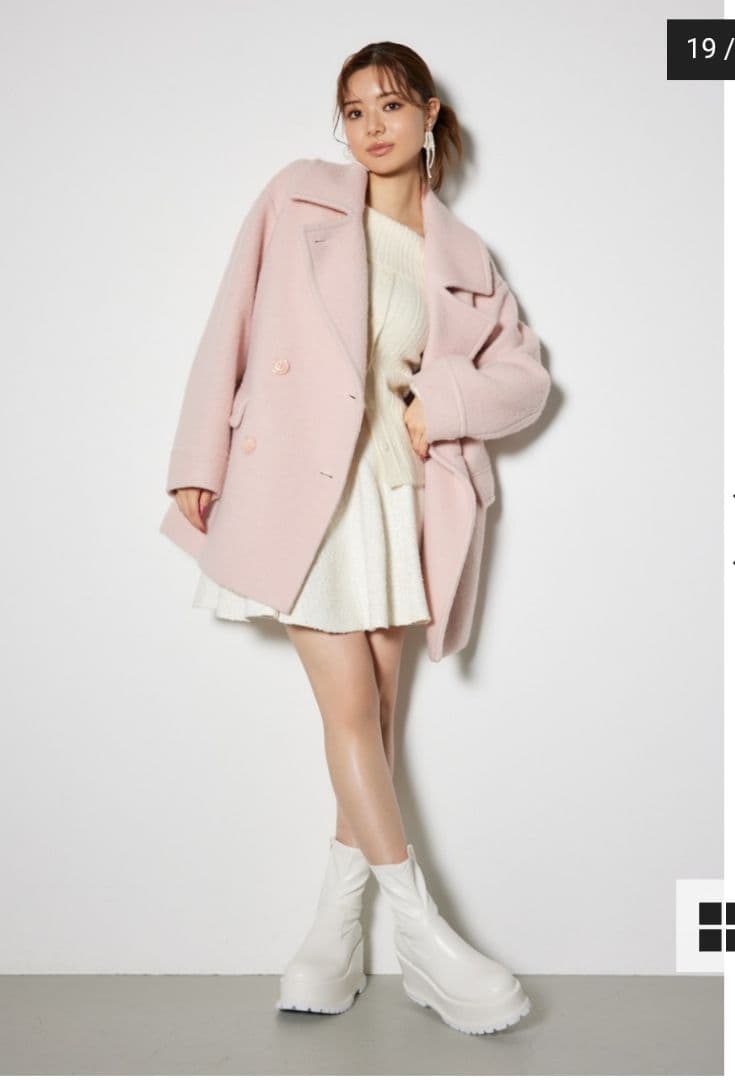 rienda スライバーメニーウェイPコート M ピンク 新品未使用